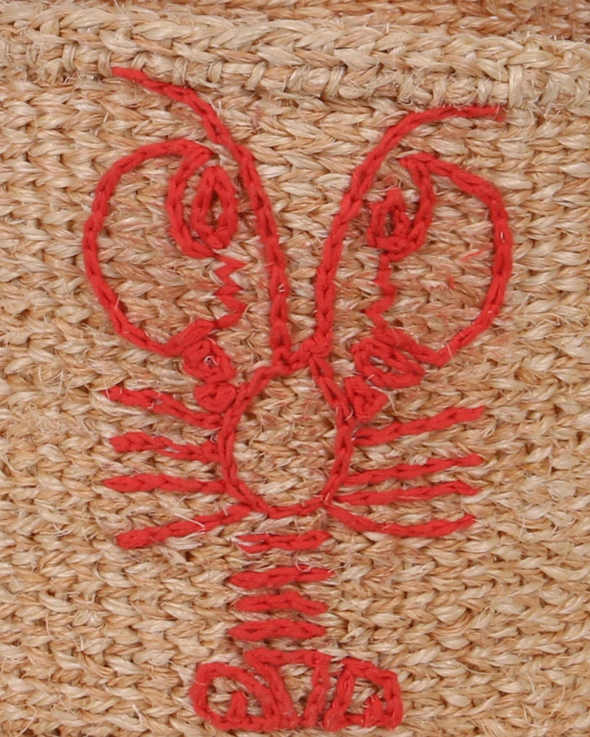 SEHEMU: Lobster Embroidered Sisal Basket