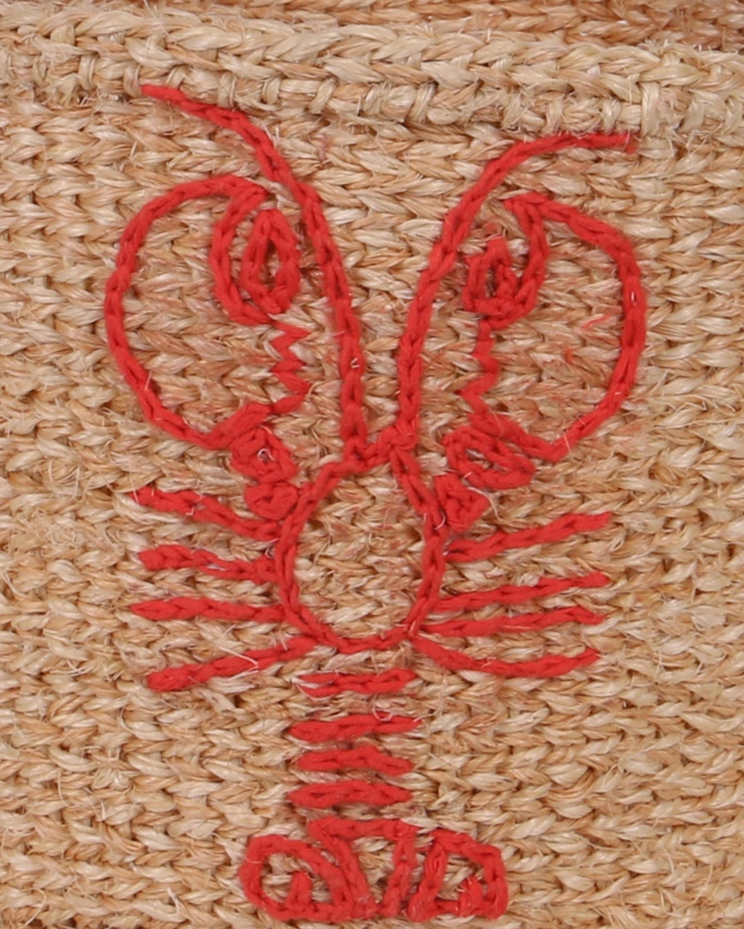 SEHEMU: Lobster Embroidered Sisal Basket