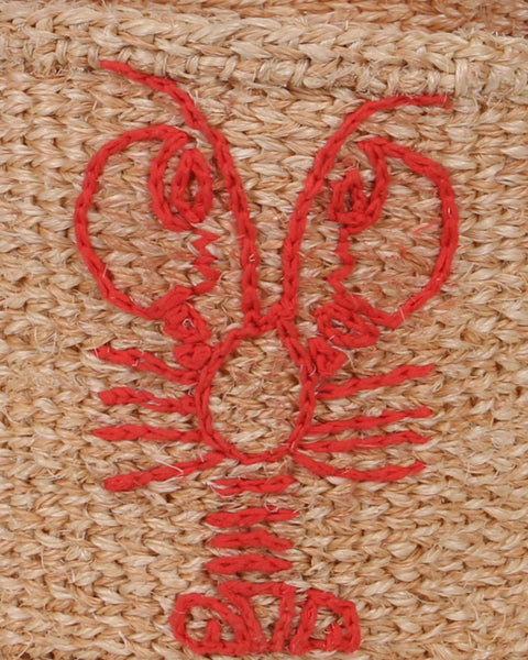 SEHEMU: Lobster Embroidered Sisal Basket