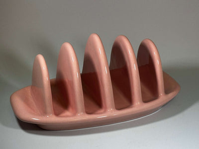 pink glazed toast rack