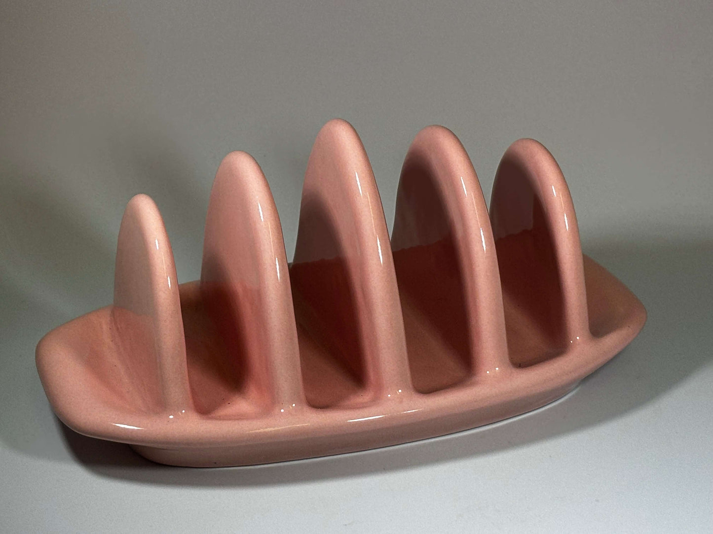 pink glazed toast rack