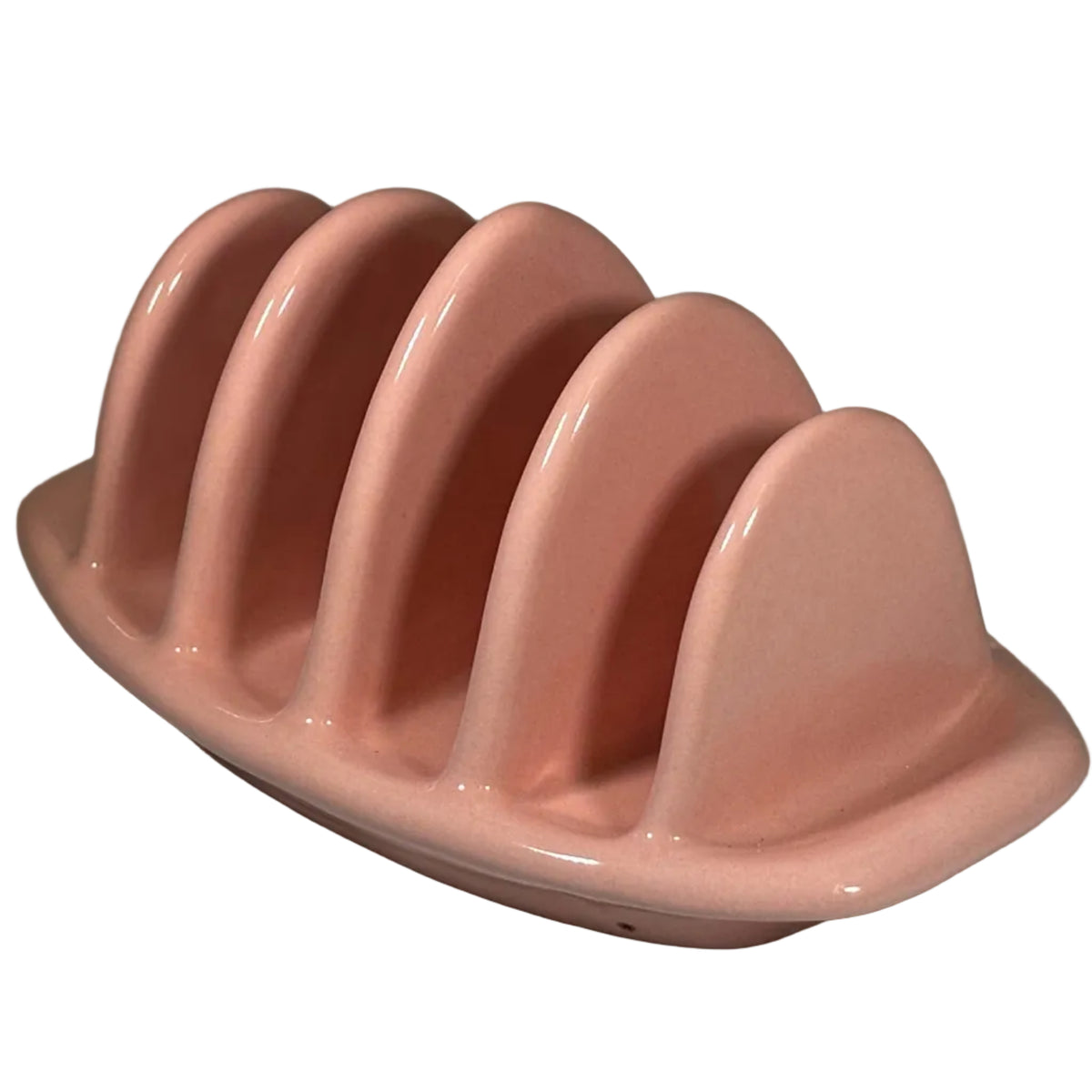 pink glazed toast rack