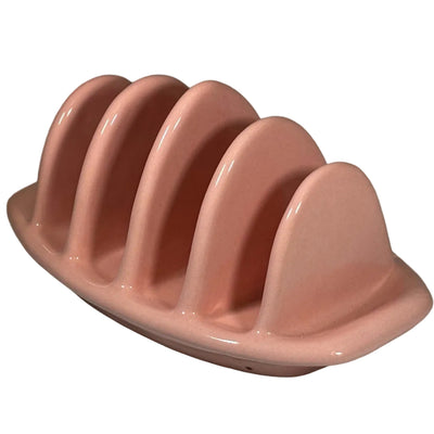 pink glazed toast rack