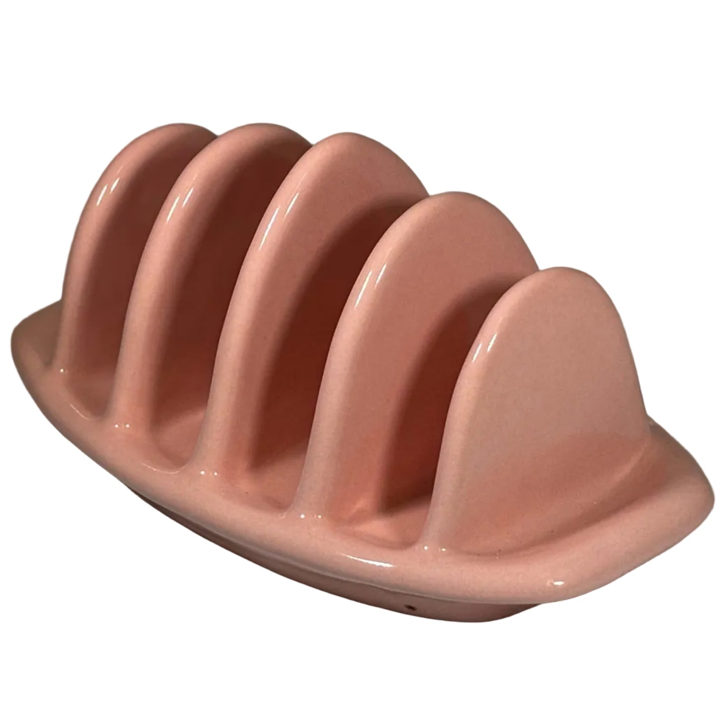 pink glazed toast rack