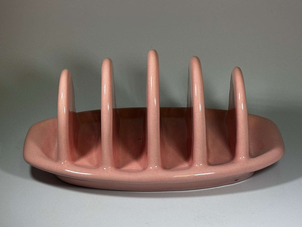 pink glazed toast rack