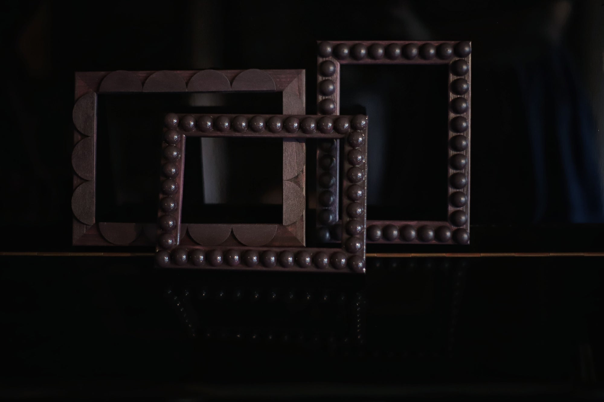 Aubergine Stained Bobbin Frame