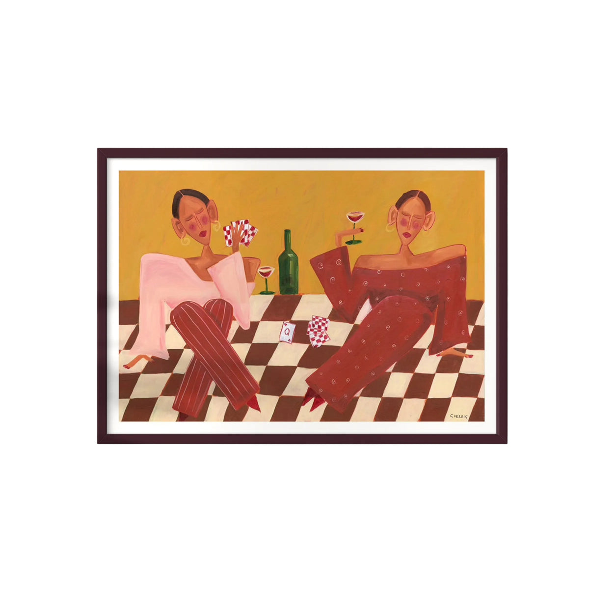 Afternoon of Wine & Cards Print
