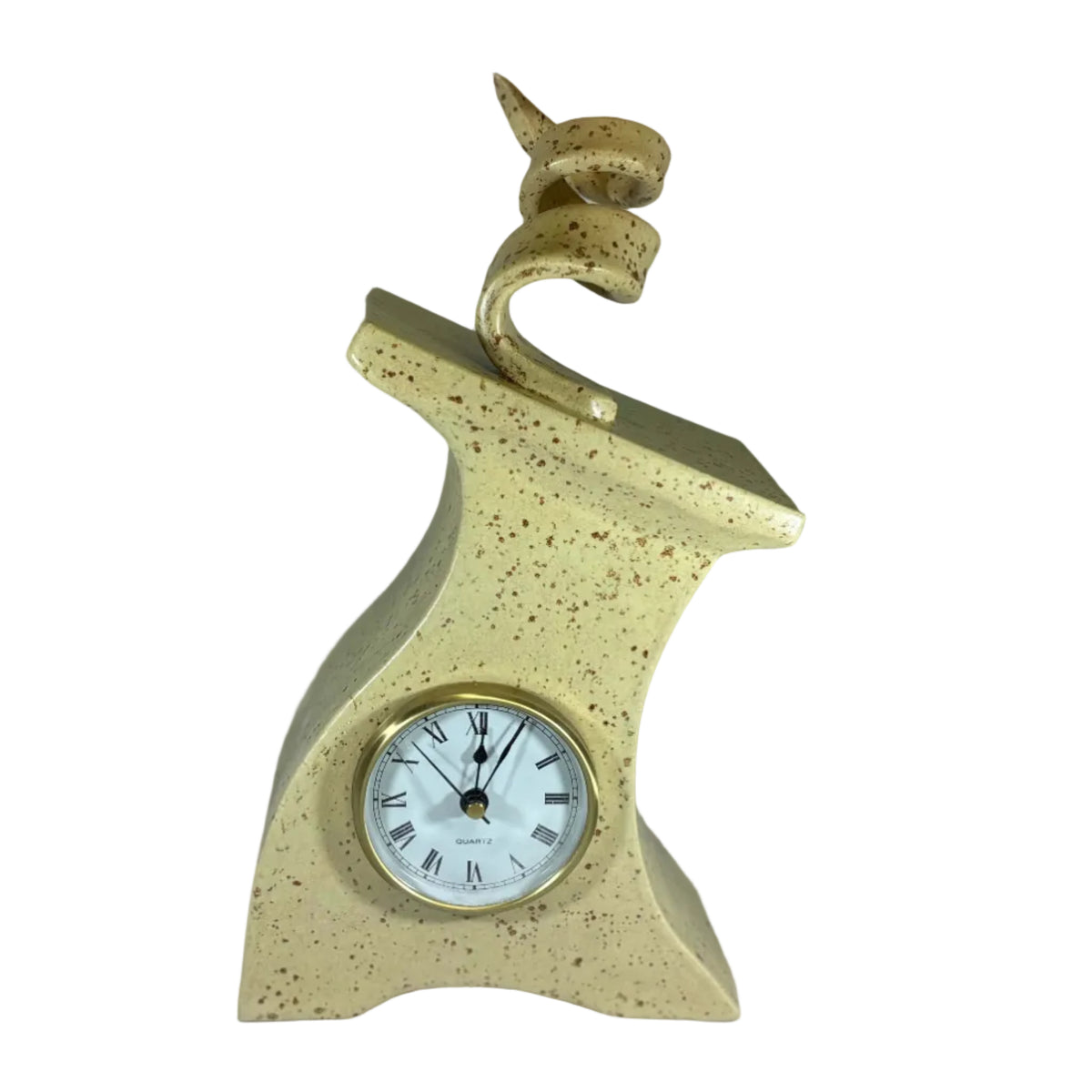 ceramic mantel clock with enclosed face