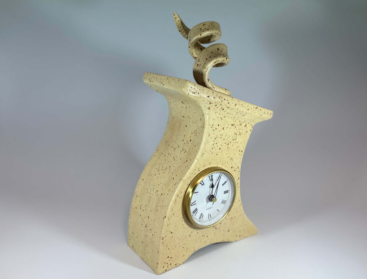 ceramic mantel clock with enclosed face