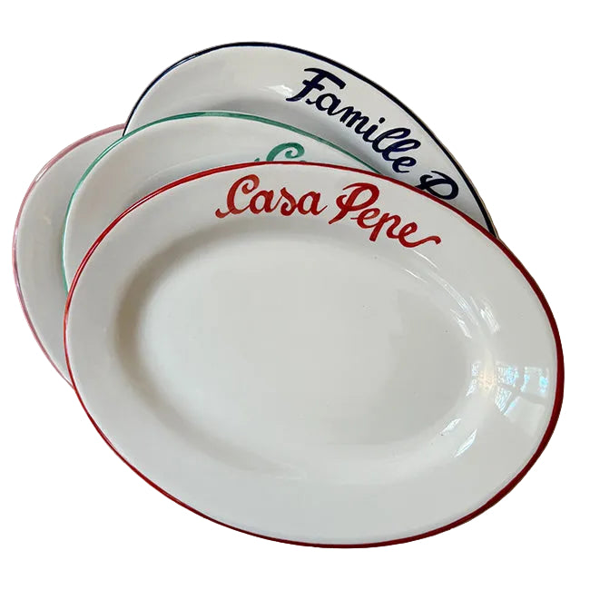 Personalised Oval Dish 30 cm - La Famiglia – Handcrafted Italian Ceramic