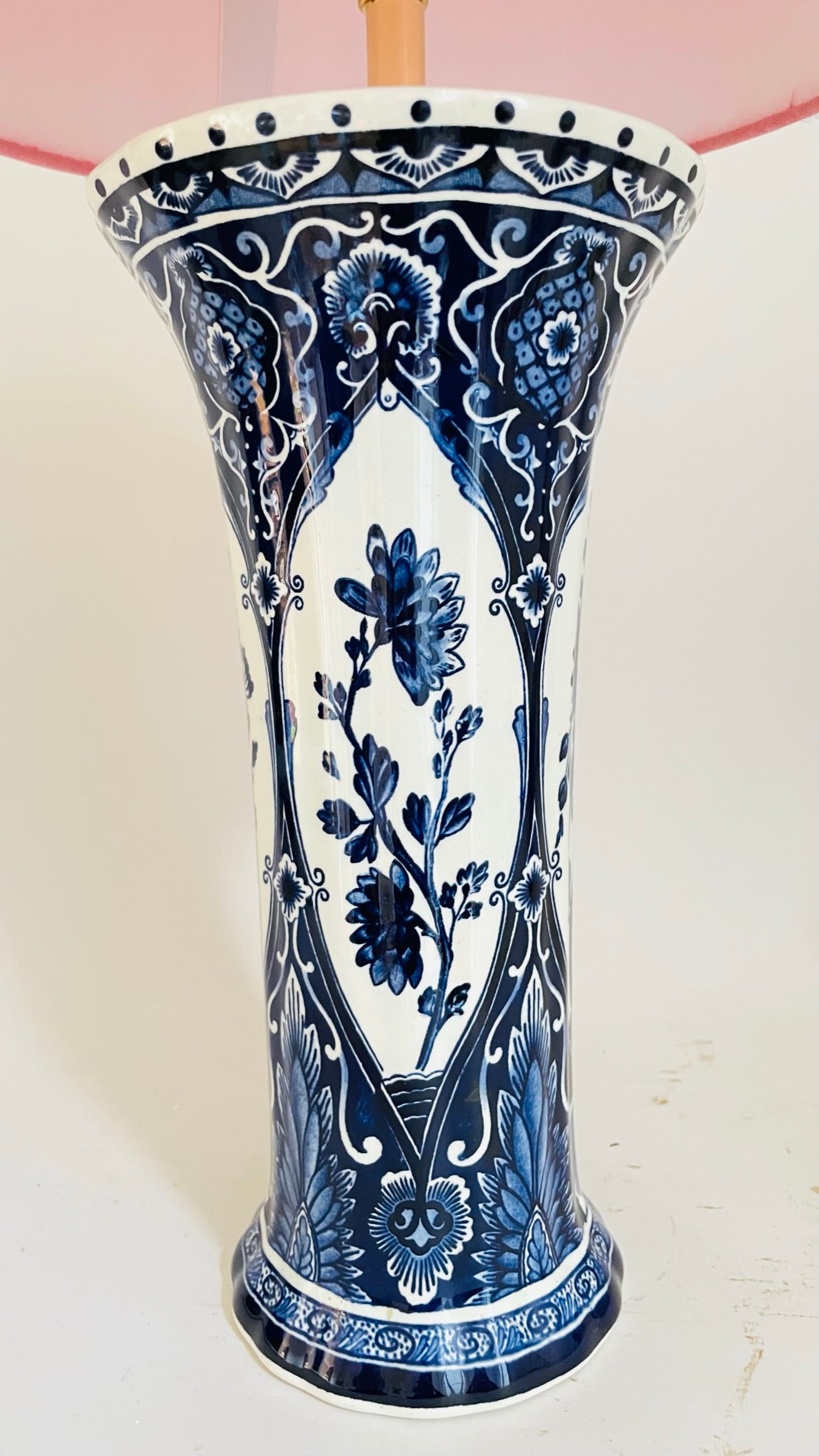 Antique Delft Boch Lamp