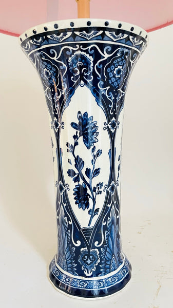 Antique Delft Boch Lamp