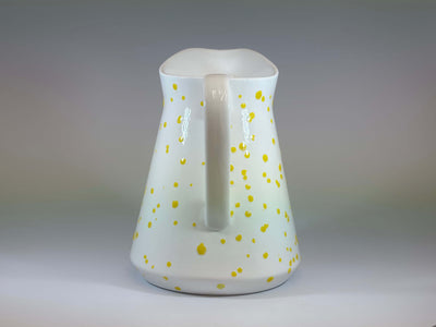Milk Jug White with Yellow Spots