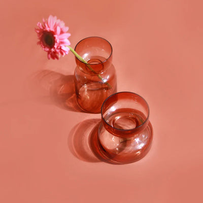 Slate Brown Handblown Glass Vase Tall, 4.72x4.72x7.87 Inch - Casa Amarosa