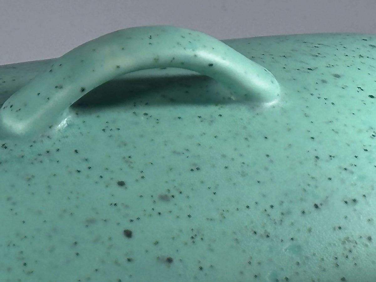 Stoneware Eggshell Green Butter Dish