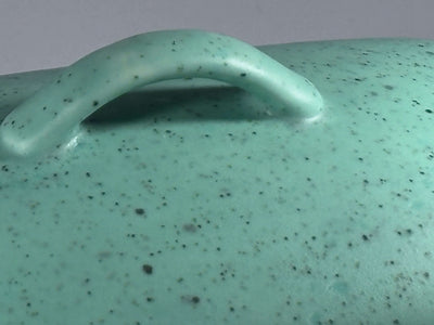 Stoneware Eggshell Green Butter Dish