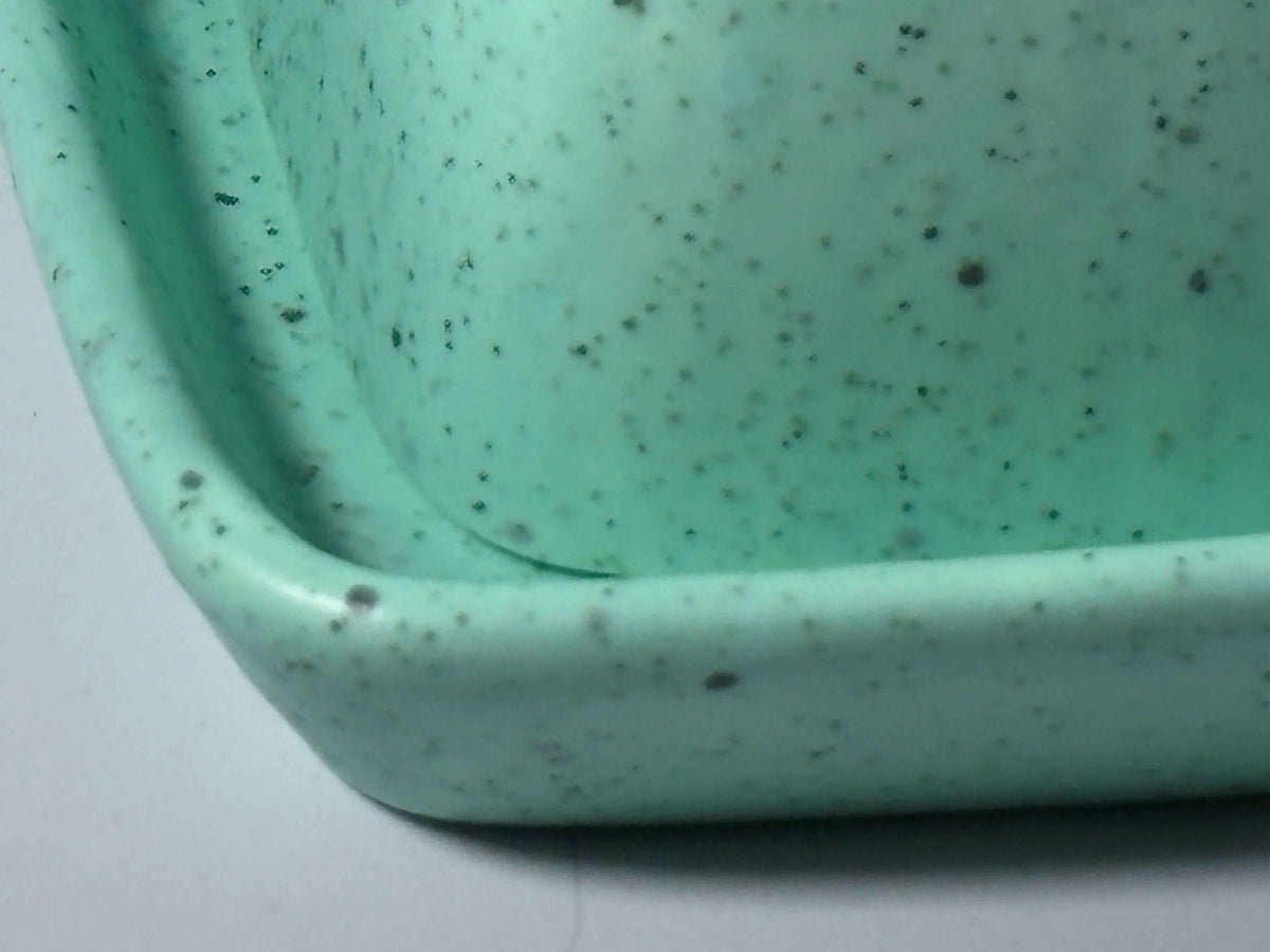 Stoneware Eggshell Green Butter Dish