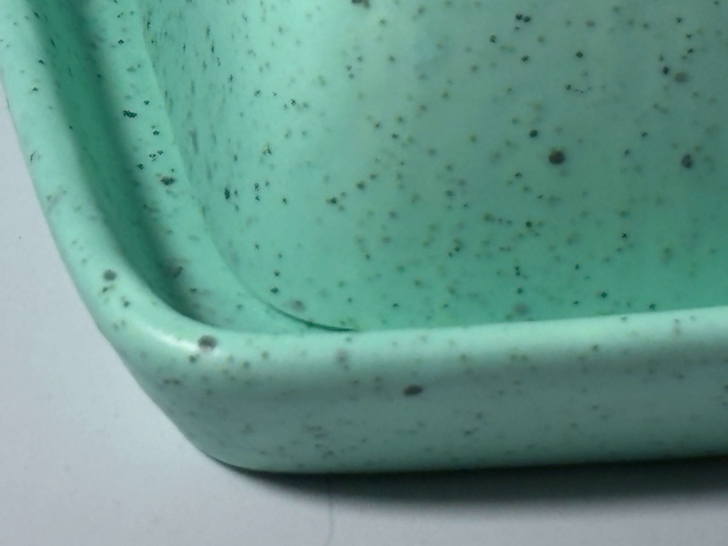 Stoneware Eggshell Green Butter Dish