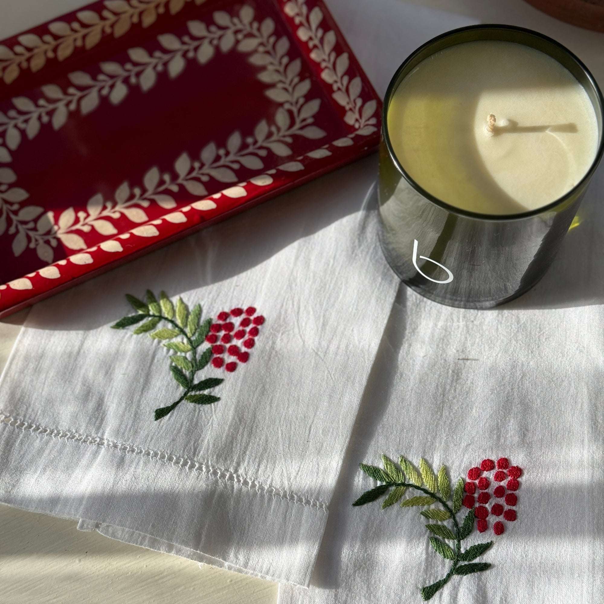 Red Berry Hand Towel