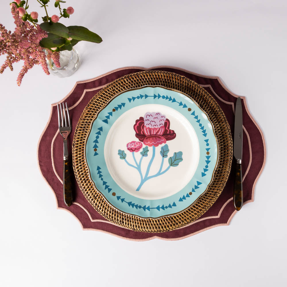 Dinner Plate with Floral Design