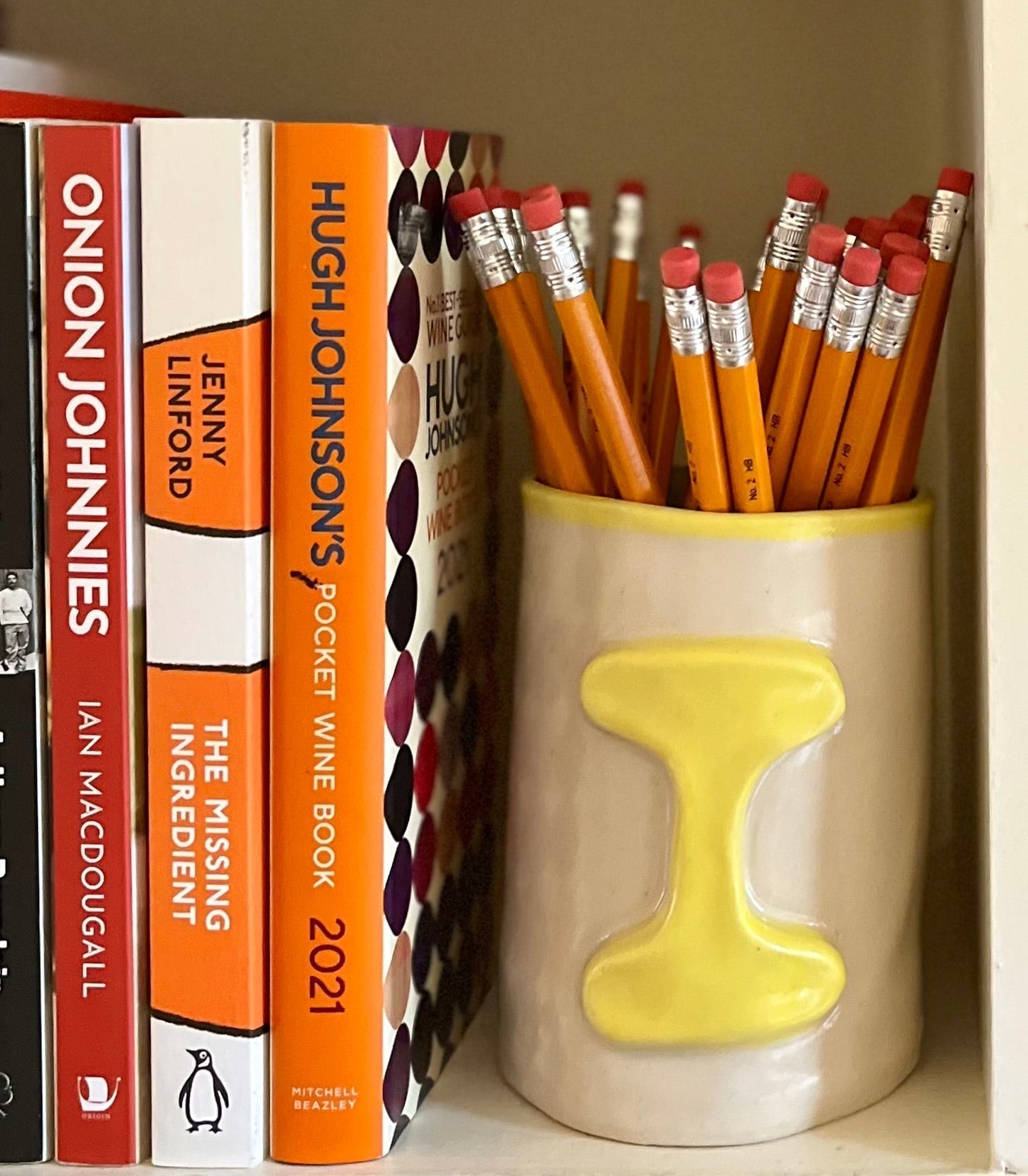 Yellow Mono Bright Pen Pot - Alpha Beaker