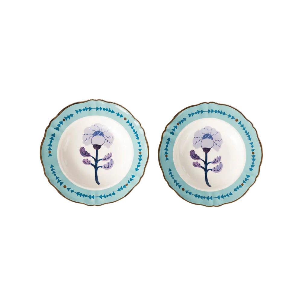Soup/Salad Plate with Floral Design
