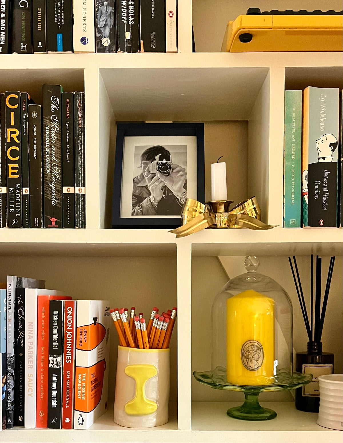 Yellow Mono Bright Pen Pot - Alpha Beaker