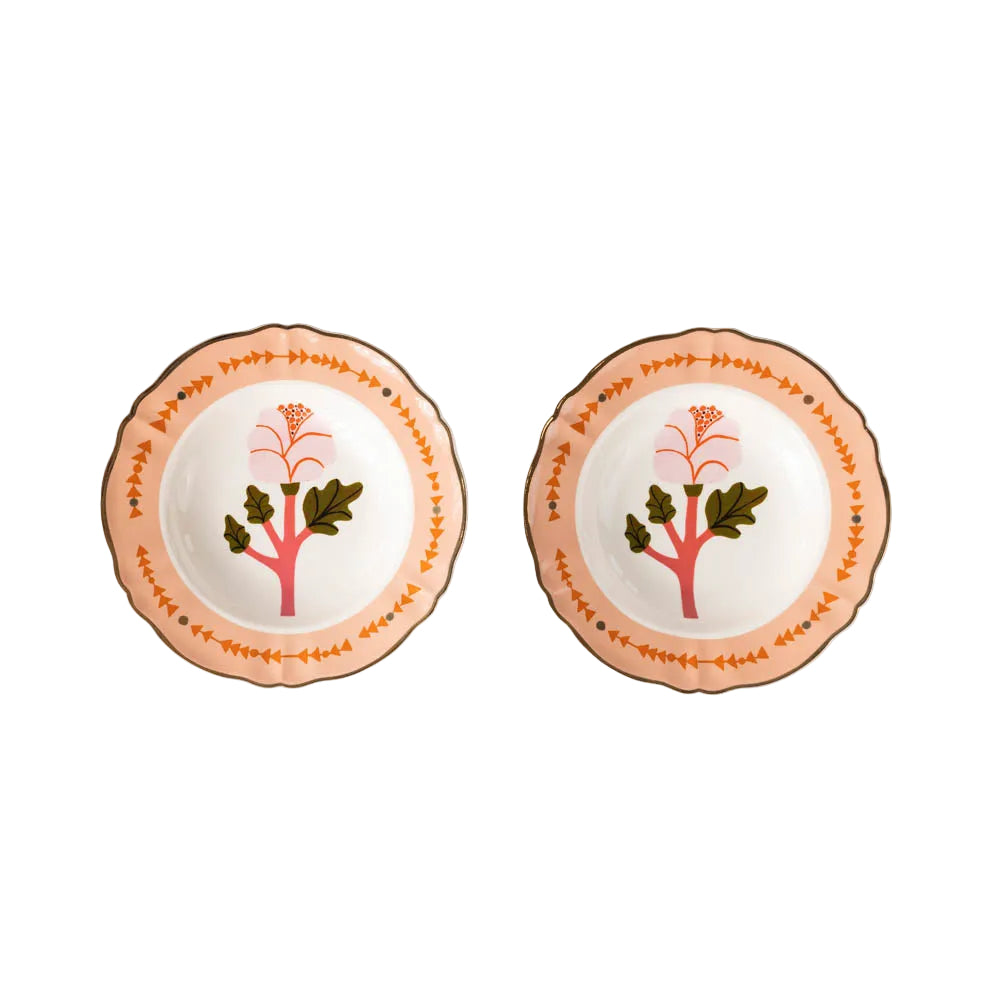 Soup/Salad Plate with Floral Design