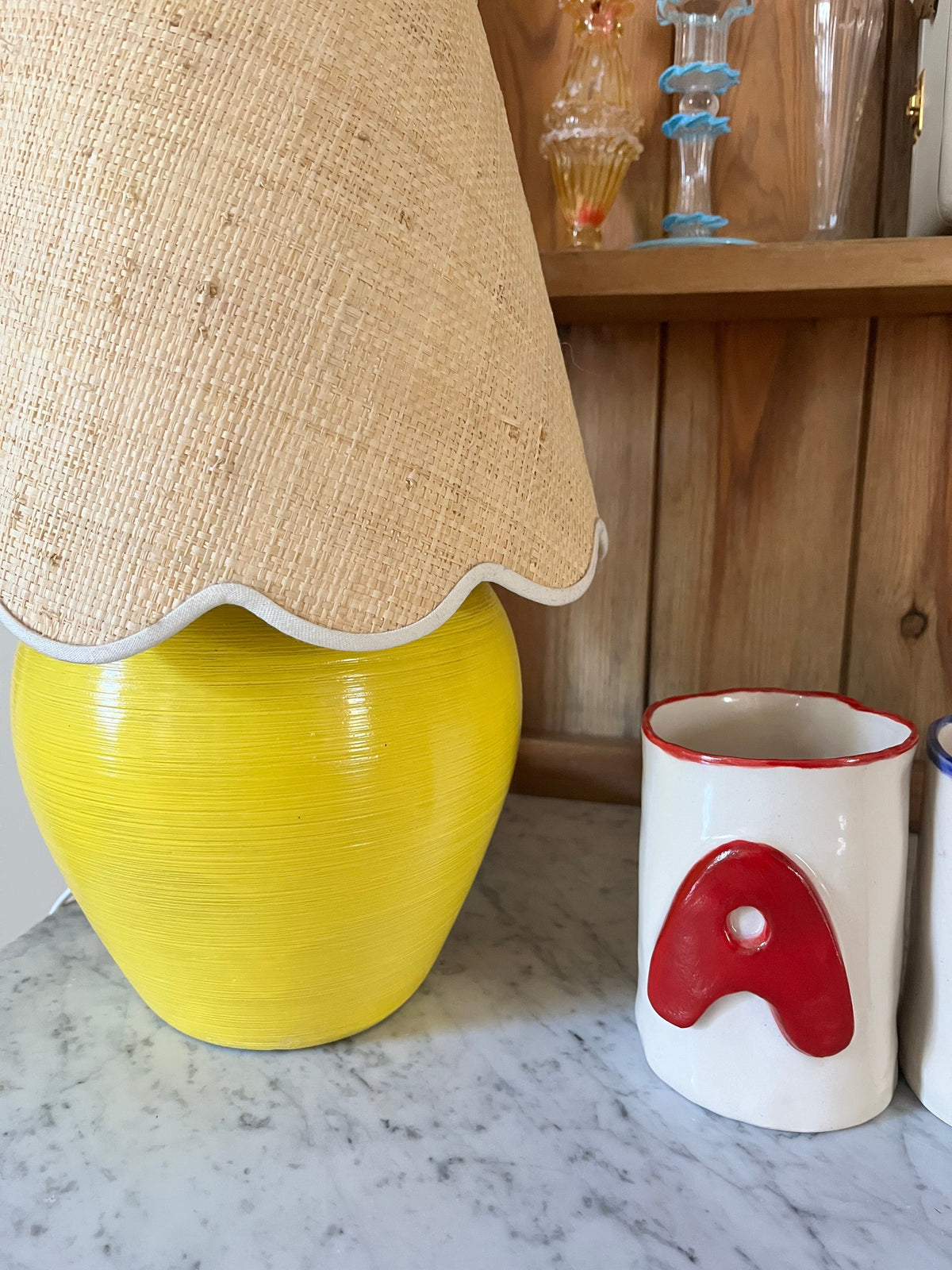 Red Mono Bright Pen Pot - Alpha Beaker