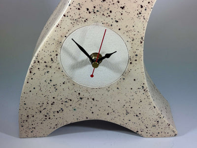 Ceramic Mantel Clock -Honey Speckle Glaze