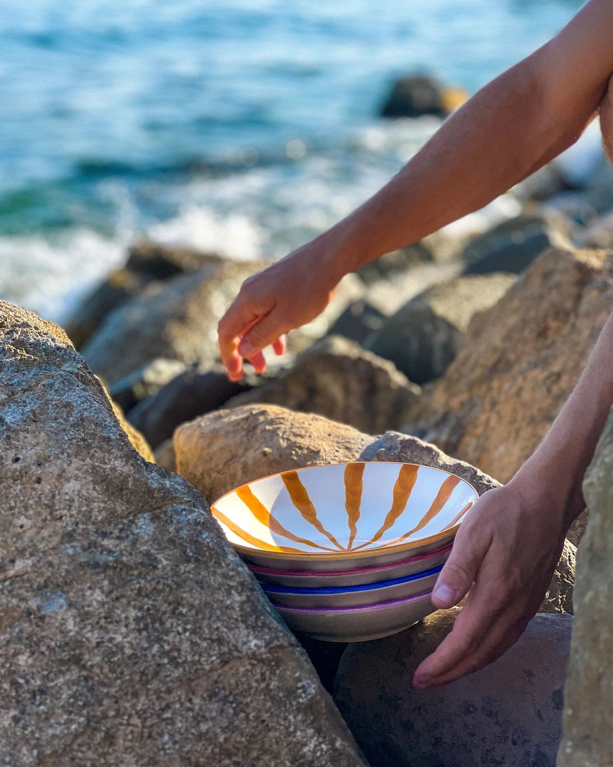Wave Pasta Bowl, Set of Four