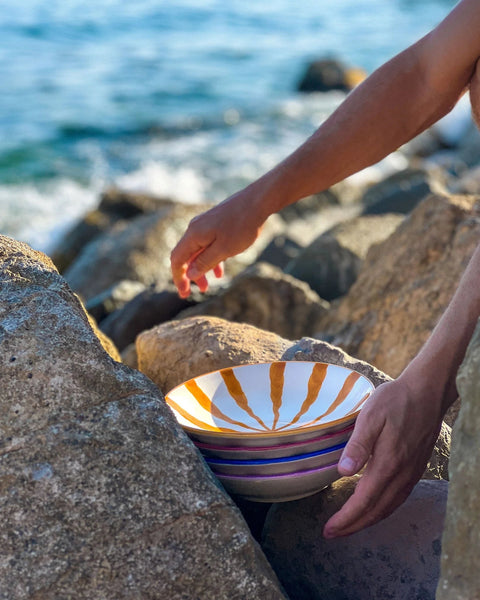 Wave Pasta Bowl, Set of Four