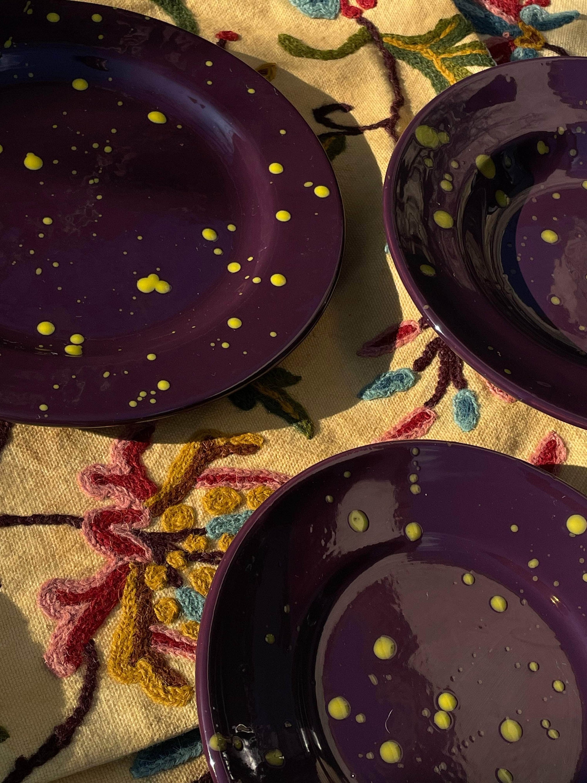 Hand Splatter Terracotta Dessert Plate