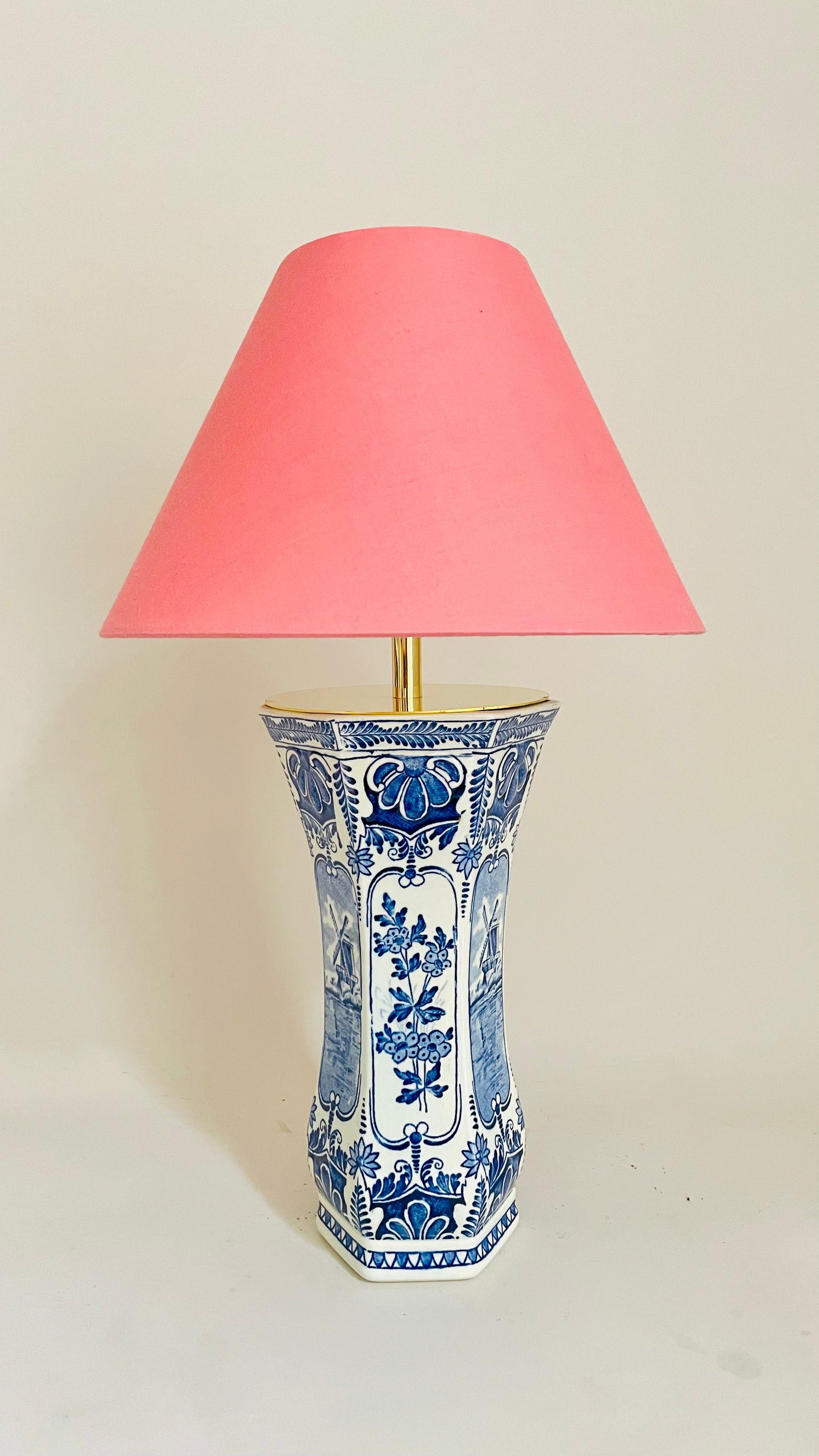 Antique Delft Lamp