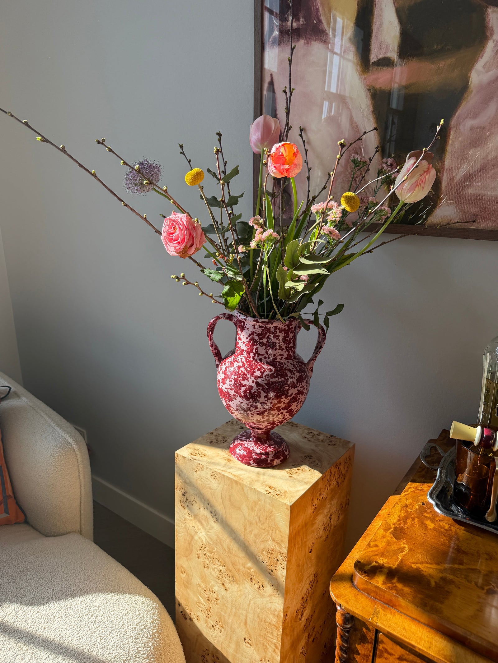 Speckled Vase Large - Pink