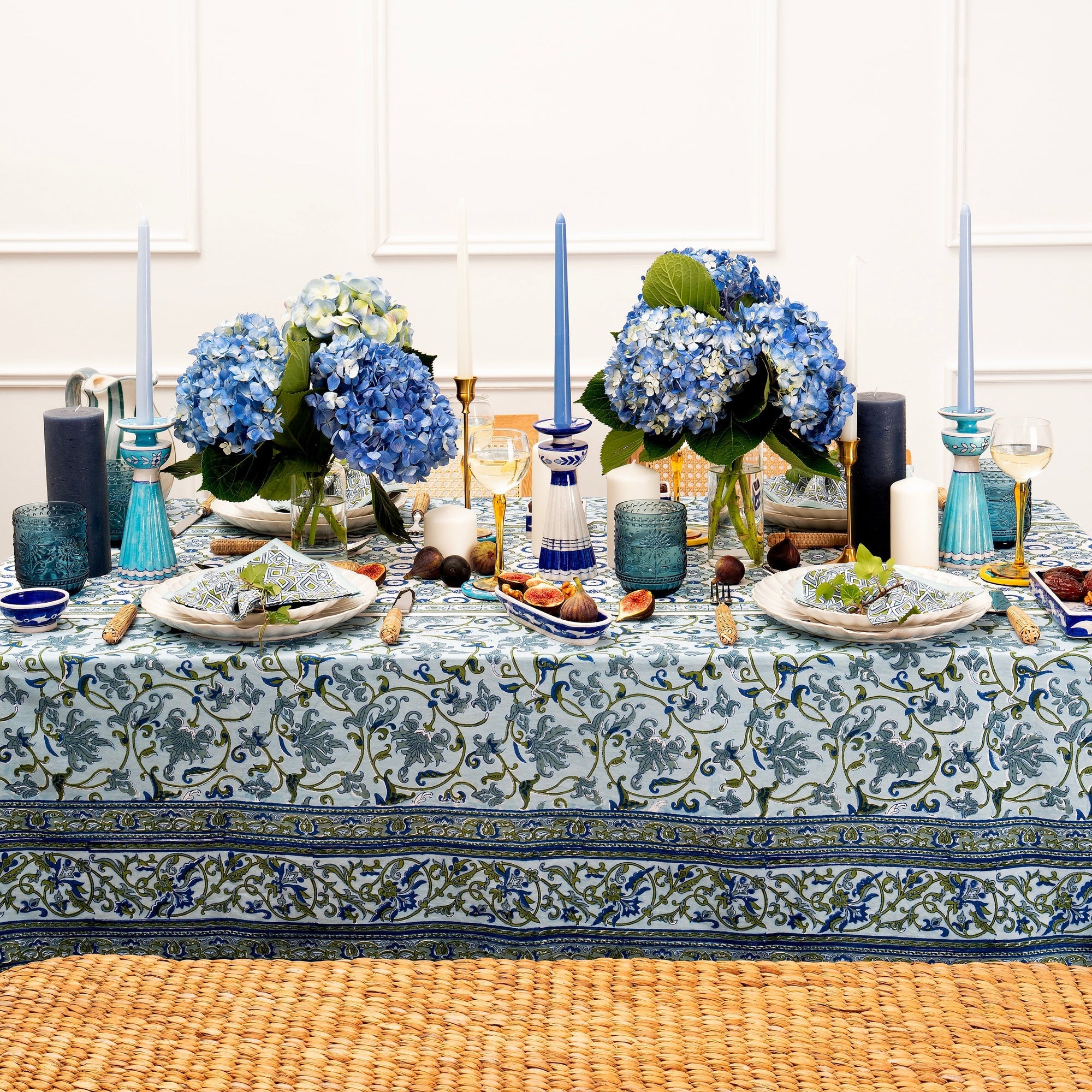Aqua Blue Candle Stand