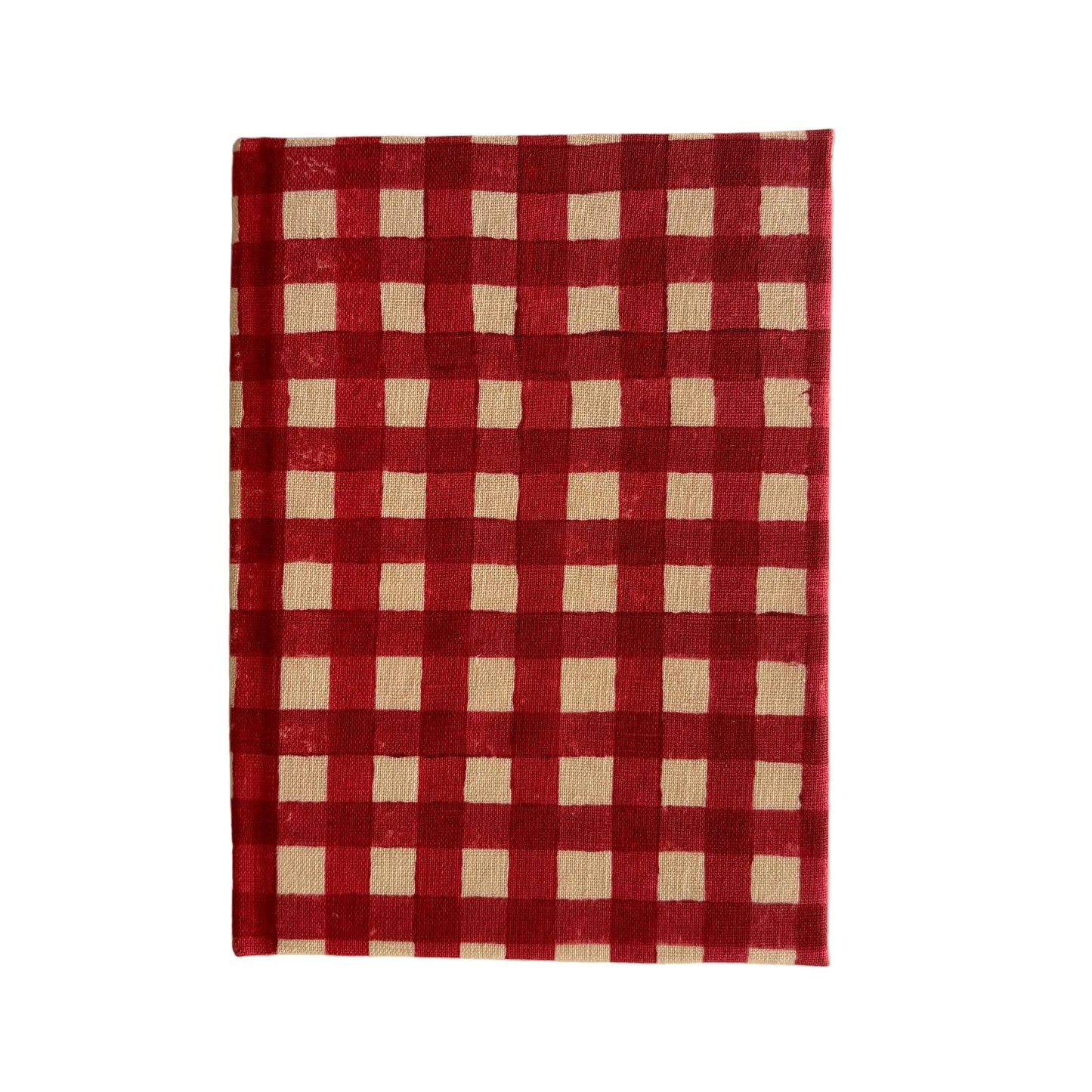 Handcrafted Sustainable Diary Journal Notebook , Red Checks -A5 (Set of 2)