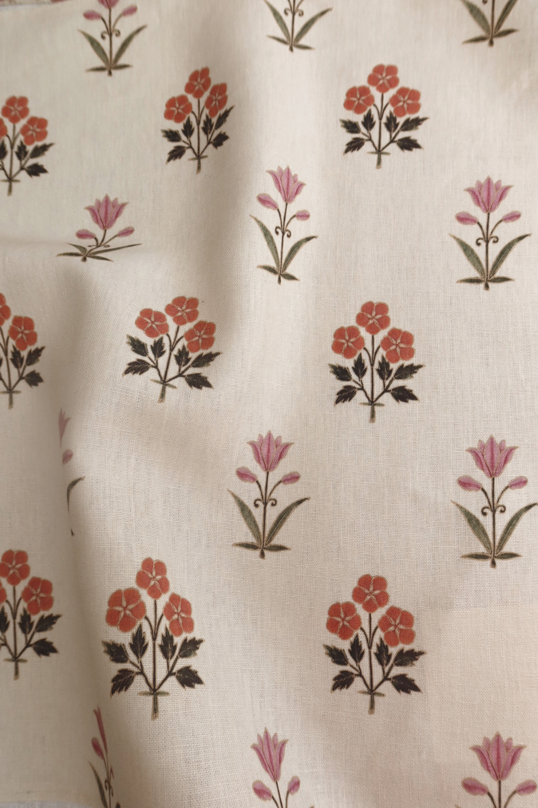 Sultana Linen Fabric - Rose