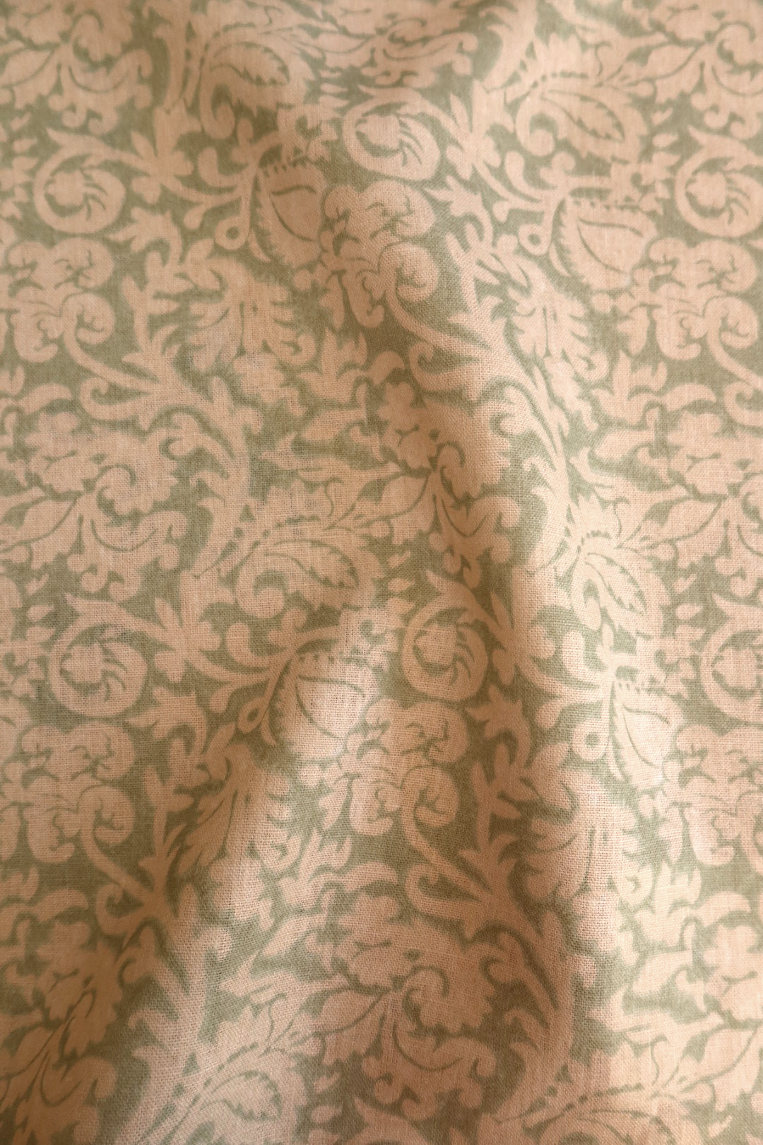 Huxley Petit  Linen Fabric - Olive Quartz