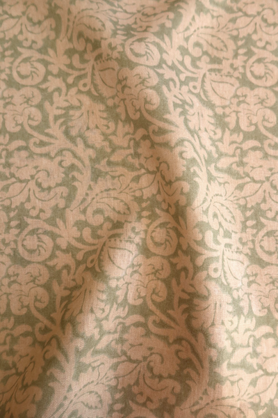 Huxley Petit  Linen Fabric - Olive Quartz
