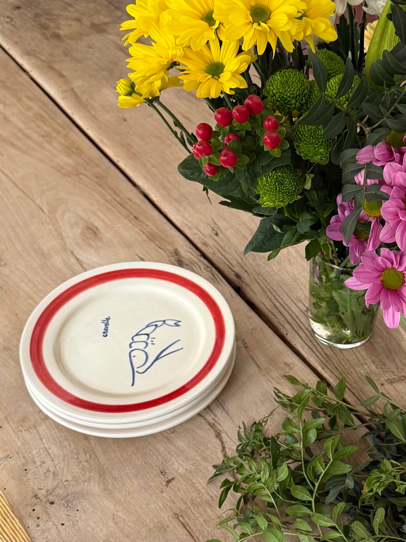 Dinner by The Sea Design Plates - Set of 4