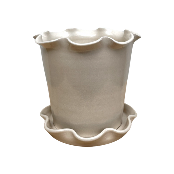 Frilly Pot - Stoneware.