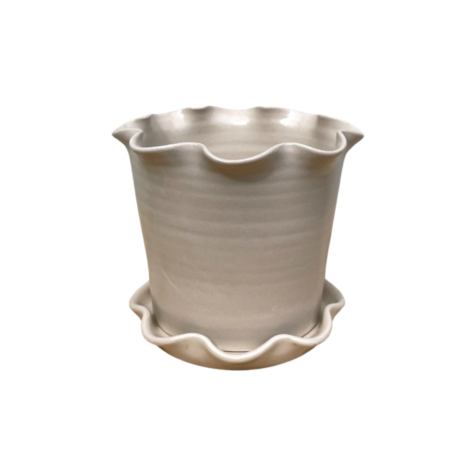 Frilly Pot - Stoneware.