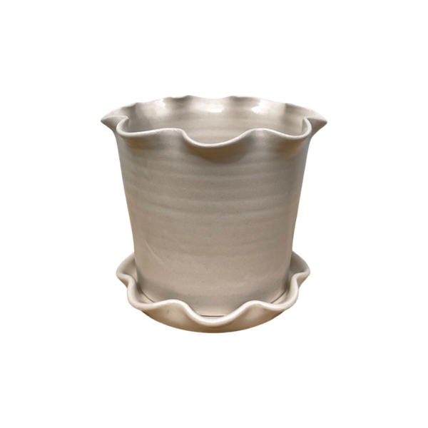 Frilly Pot - Stoneware.