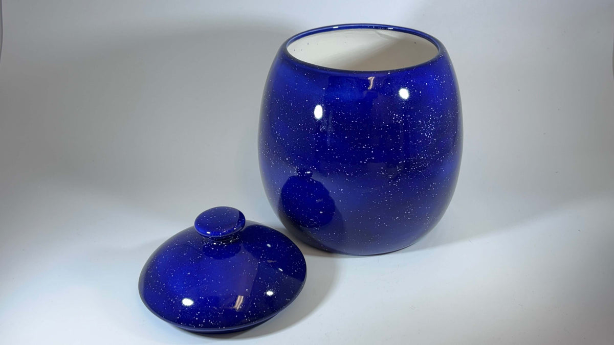 Cookie/Biscuit Jar Canister Night Sky Blue