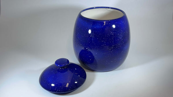 Cookie/Biscuit Jar Canister Night Sky Blue
