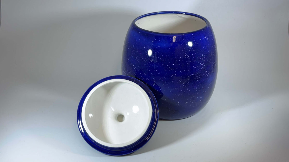 Cookie/Biscuit Jar Canister Night Sky Blue