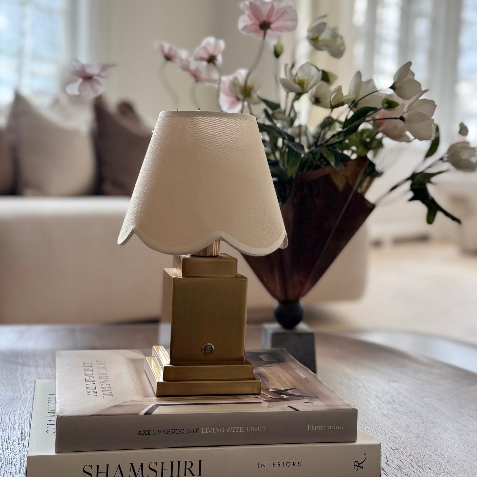 Athena Gold Rechargeable Table Lamp