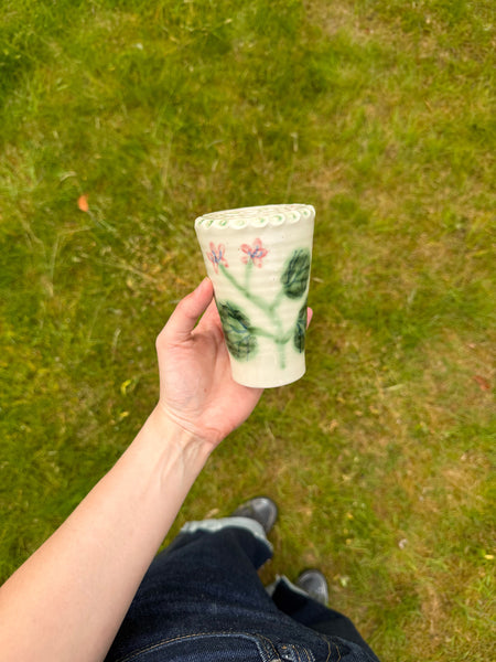 Pelargonium Vase - White - #8