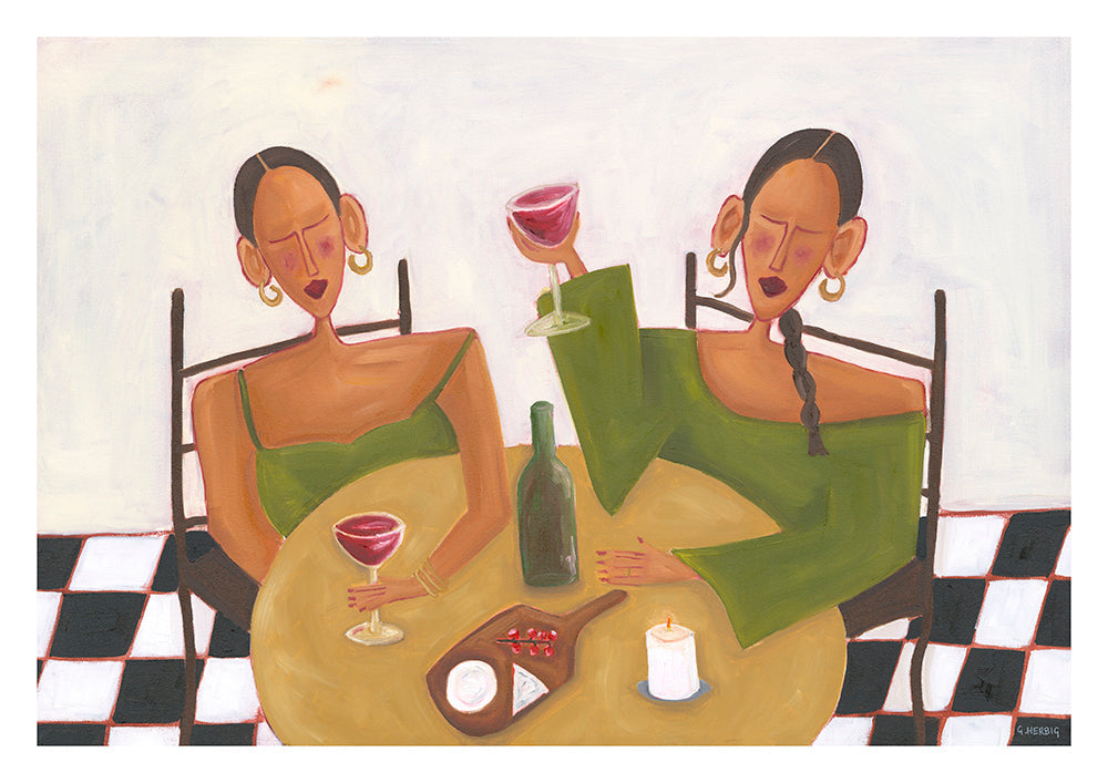 Wine & Cheese Night Print